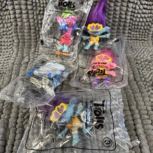 McDonald's - Trolls World Tour - Happy Meal Toys - Set 5 - 4 NIB / 1 Open - Picture 1 of 6