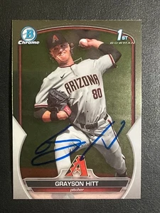 Grayson Hitt signed Card 2023 1st Bowman Draft In Person Autograph (IP) Auto - Bild 1 von 2