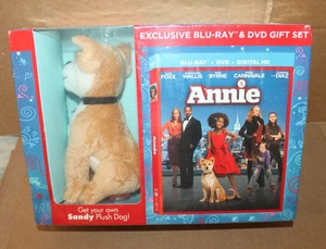 Annie Blu-Ray With Toy Plush Dog Sandy SEALED In Worn Box 2015 Remake Jamie Foxx - Imagen 1 de 4