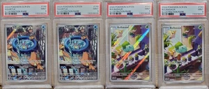 2024 Pokemon Stellar Crown Bulbasaur & Squirtle IR Sequential PSA 9 #34,35,36,37 - Picture 1 of 9