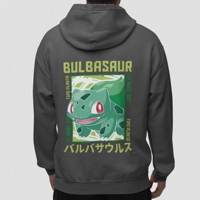 Pokémon Bulbasaur Sudadera con Capucha Anime Gráfico Suéter Estilo Japonés Unisex Ropa de Calle Foto 1 de 4