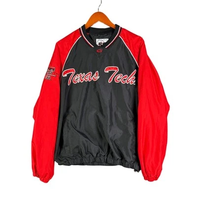 Texas Tech Red Raiders NCAA 58 Sports Windbreaker Crewneck Pullover Mens Small - Image 1 of 4