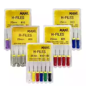 Mani H-Files 25mm Pack of 6 Free shipping worldwide - Picture 1 of 13