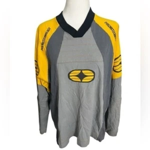 Vintage Black and Yellow No Fear racing long sleeve extra large top motocross - Picture 1 of 13