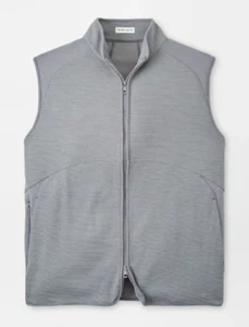 NEW Mens Peter Millar Vista Hybrid Full Zip Vest Jacket size M & L, Oslo Grey - Picture 1 of 8