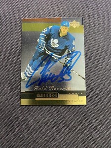 2000-01 UD Gold Reserve Hockey Chris McAllister Autograph #349 Maple Leafs Auto