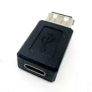 USB 2.0 A Female to USB 3.1 Type C Female Data Sync Charging Laptop PC Connector - Picture 1 of 12