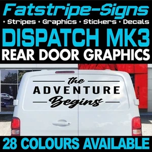 para adaptarse a CITROEN DISPATCH MK3 LA AVENTURA COMIENZA GRÁFICOS PEGATINAS FURGONETA CAMPER - Imagen 1 de 2