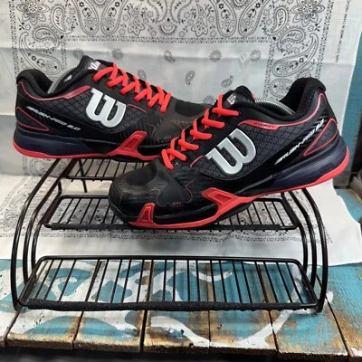 Wilson Rush Pro 2.0 Tennis/Pickleball Durable Black Court Shoes Womans Size 8.5 - Image 1 of 4