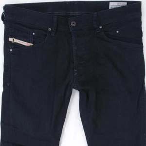 Hombres Diesel BELTHER Ajustado Recto Elástico Negro Jeans W32 L32 - Imagen 1 de 8