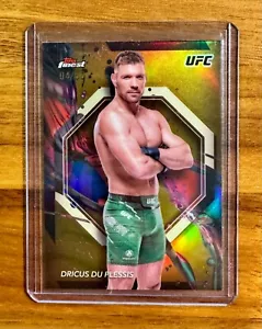 2024 Topps Finest UFC #1 Dricus Du Plessis GOLD REFRACTOR 4/50 - Picture 1 of 1