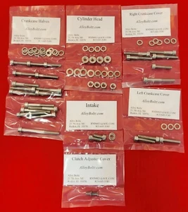 HARLEY AERMACCHI LEGGERO M-50 M-65 POLISHED STAINLESS ENGINE BOLT SCREW KIT SET - Picture 1 of 1