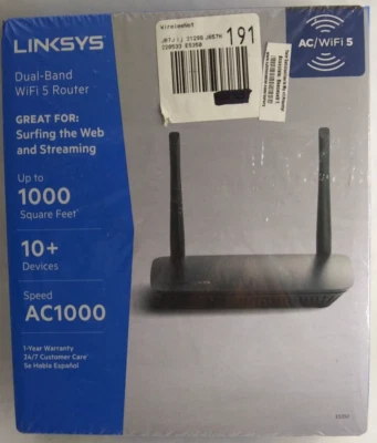Linksys Dual-Band WiFi 5 Router - Speed AC1000 - Image 1 of 4