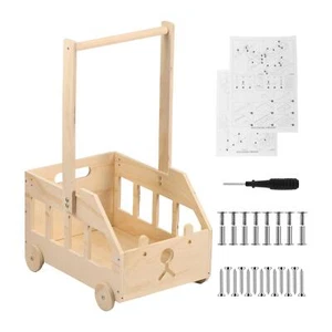 Wooden Baby Shower Crate Closet DIY Gifts Basket with Wheels for New Parents - Picture 1 of 3