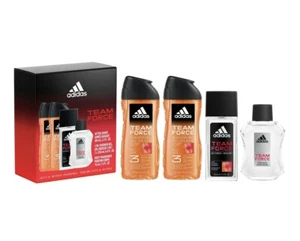 Adidas Team Force After Shave 3 in 1 Shower Gel Body Fragrance Spray Gift Set - Picture 1 of 4