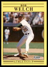1991 Fleer Bob Welch Baseball Cards #27