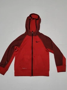 (#C) Nike Therma-Fit Hoodie Full Zipper Size Kid's Small Red/black - Picture 1 of 7