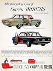 Affiche imprimée artistique vintage Chevy Corvair Monza 22 x 17 pouces