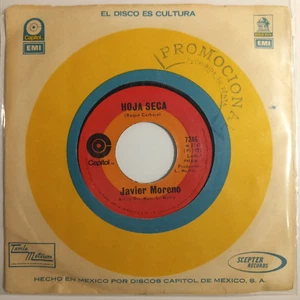 JAVIER MORENO - HOJA SECA / SABES - 1972 MEXICAN 7" SINGLE, PROMO, GRUPERO - Picture 1 of 3