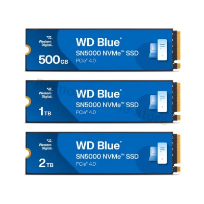 WD Blue SN5000 500GB 1TB 2TB SSD M.2 2280 PCIe 4.0x4 Internal Solid State Drive - Image 1 of 4