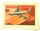 UNITED+AIR+LINES+720+JET+Airplane+Vintage+18x24+Art+Print+Poster+of+Painting