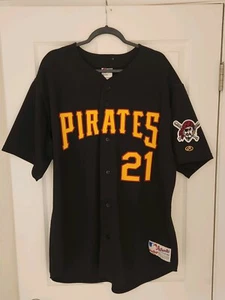 Rawlings Roberto Clemente Pittsburgh Pirates Alternate Black Jersey W/Patch Rare - Picture 1 of 7
