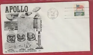 Apollo 1 tribute (10/11/1968) Orbit cachet - Chaffee,Grissom &White - Picture 1 of 1
