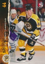 1996-97 Providence Bruins Team Issue # BRETT HARKINS