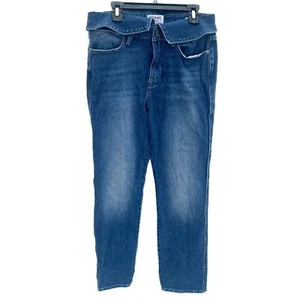 Frame Denim Boho Jeans Le High Straight Jeans Fold Over Waist Größe 27 - Bild 1 von 9