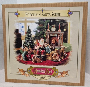 Grandeur Noel Porcelana Santa Escena Edición Coleccionista 2002 Decoración de Navidad Usado en Excelente Condición - Imagen 1 de 13