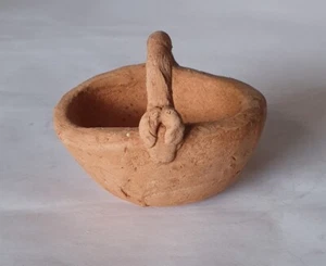 Minicestino in terracotta fatto a mano, vintage anni '80. da collezione!! - Foto 1 di 8