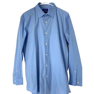 Men’s Apt.9 Premier Flex Dress Shirt Slim Fit Large Blue 5345 Button Stretch - Picture 1 of 9
