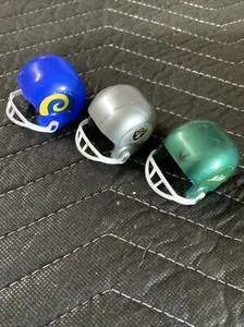 Lot Of Three Gumball Mini Vintage NFL Football Helmets - Raiders, Jets, Rams - Picture 1 of 4