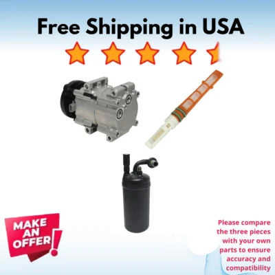 Kit Compressor A/C Fit Ford Escort 1994-2003, Mercury Tracer 1995-1999 - Imagem 1 de 4