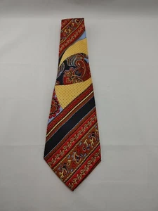 Cravatta di seta vintage Bill's Clothes - 100% seta, motivo paisley multicolore - Foto 1 di 4