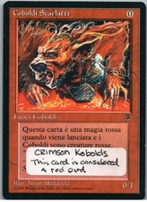 Crimson Kobolds | MtG Magic Legends | Italian ITA | Sticker w/ English Text