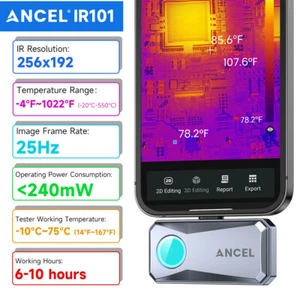 ANCEL IR101 Pro Infrared Thermal Imaging Camera for Windows Phones IOS USB - Picture 1 of 18