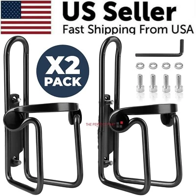 2 Packs Bike Water Bottle Cages Bicycle Lightweight Aluminum Alloy Bottle Holder - Image 1 of 4