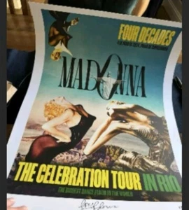 MADONNA OFFICIAL CELEBRATIONS TOUR LIVE RIO PLATE SIGNED LITHOGRAPH LIMITED 2000 - Bild 1 von 3