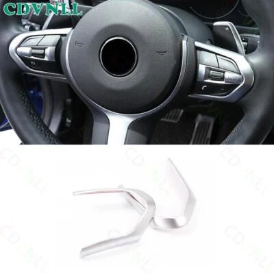 For BMW M3 M4 2015-2020 M5 X5M X1 Matte Silver Steering Wheel Button Frame Cover - Image 1 of 4