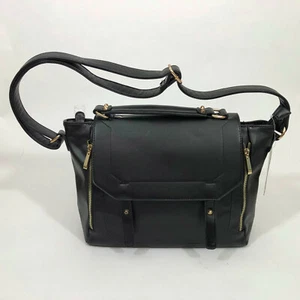 JustFab Umhängetasche Satteltasche Kunstleder schwarz - Bild 1 von 9