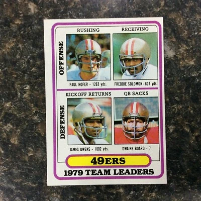 1980 Topps Football #526 49ers 1979 Team Leaders - Image 1 of 2