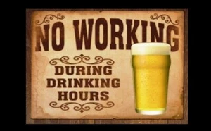 Kein Arbeiten beim Trinken Schild FOTO Bar Schnaps Kneipe lustig Bier Höhle Deko - Bild 1 von 2
