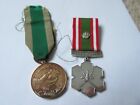 GENUINE FULL SIZE PAIR OF WW OMAN MEDALS WITH ORIGINAL RIBBONS . UK BIDS ONLY.