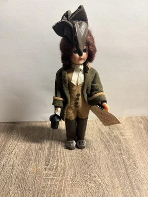 VINTAGE CARLSON PAUL REVERE DOLL WITH TAG - #8-114 Historical 8” Tall - Image 1 of 4