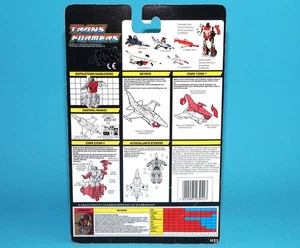 TRANSFORMERS G1 CLASSIC AERIALBOT SKYDIVE TECH SPECS FILE CARD CARDBACK NL FR... - Picture 1 of 2