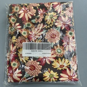 BLAIR Essential Knit Patterned Mock Top Women's Large Long Sleeve Floral New - Picture 1 of 6