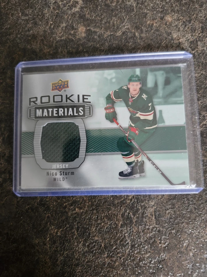 2019-20 Upper Deck Series 2 Rookie Materials Nico Sturm Card# RM-ST - Image 1 of 2