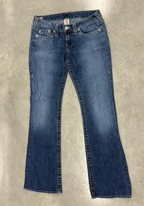 True Religion Women’s Billy Bootcut Jeans Size 31 Blue Made in USA Denim - Picture 1 of 9