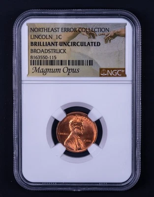 Northeast Error Collection Lincoln 1c Mint Error Brilliant UNC Broadstruck WB115 - Image 1 of 2